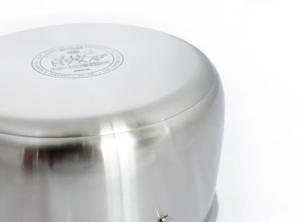 Кастрюля 3,5л. "Орхидея Классика М" с металлической крышкой — дополнительный ракурс